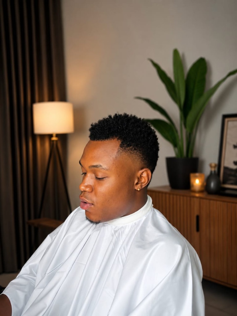 Curly Top Fade